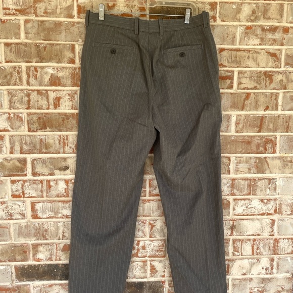 John W. Nordstrom Gray Striped Smartcare Men’s Slacks - Picture 5 of 9